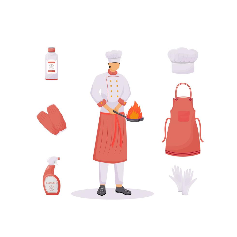 juego de ropa de cocina vector