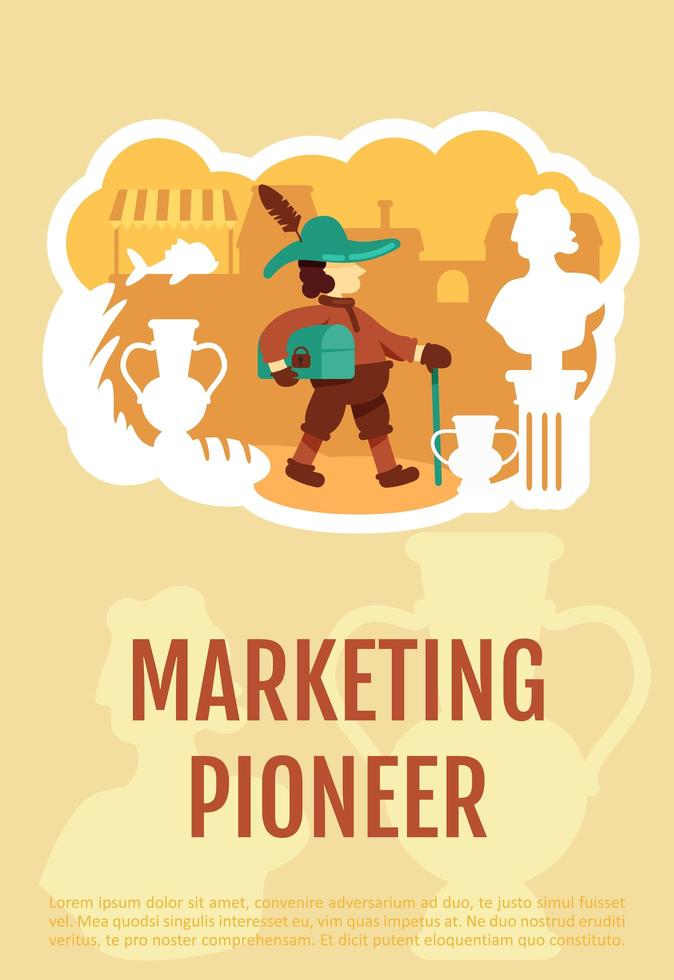Marketing pioneer poster vector