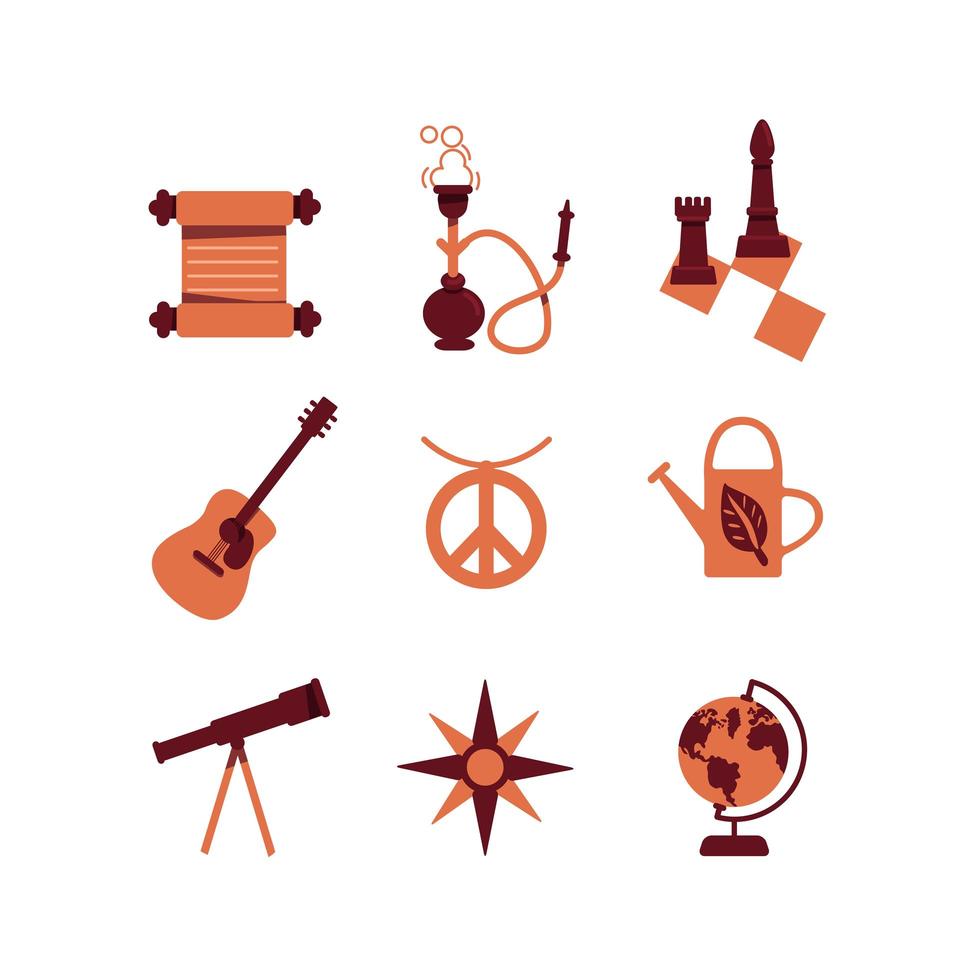 Education and hobby objects set vector