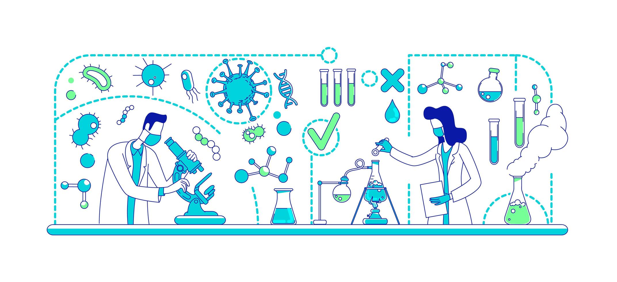 Medical experiment lab vector