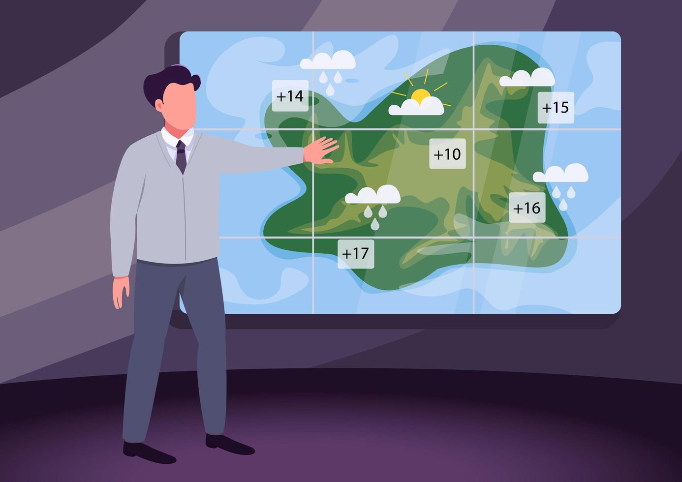 Weather forecast anchor 1632563 Vector Art at Vecteezy