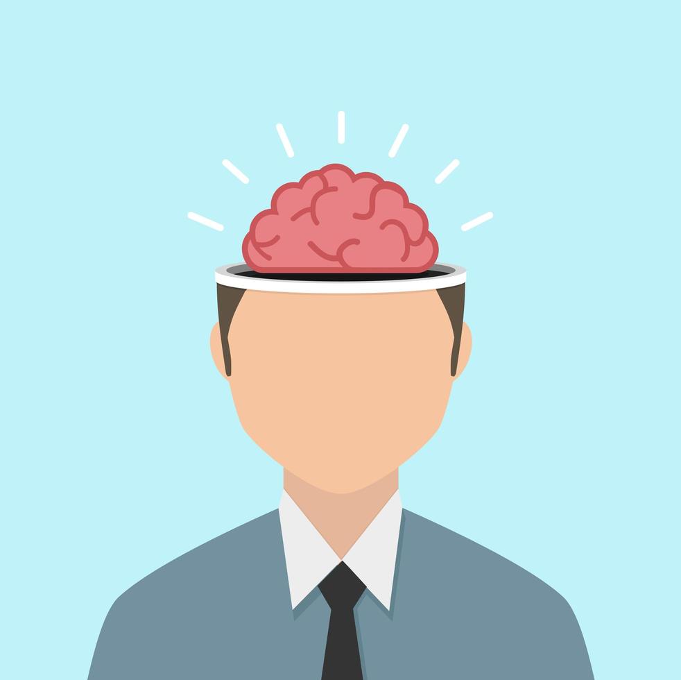 Businessman Brain storm  concept vector