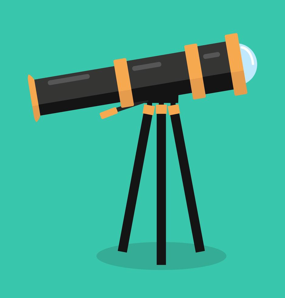 telescope vector flat design