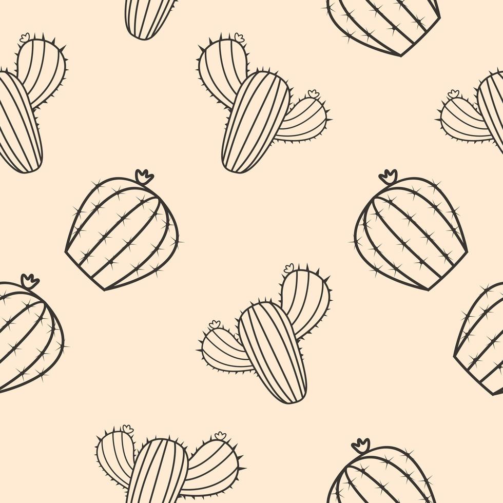 cactus Seamless vector pattern