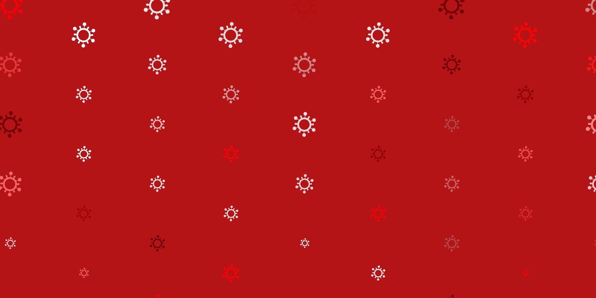 Light Red texture with disease symbols. vector