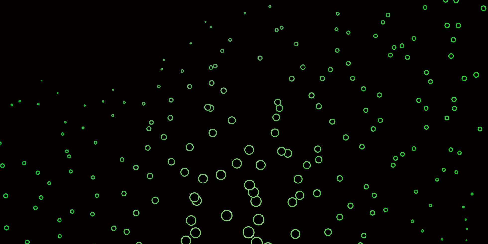 Dark Green layout with circles. vector