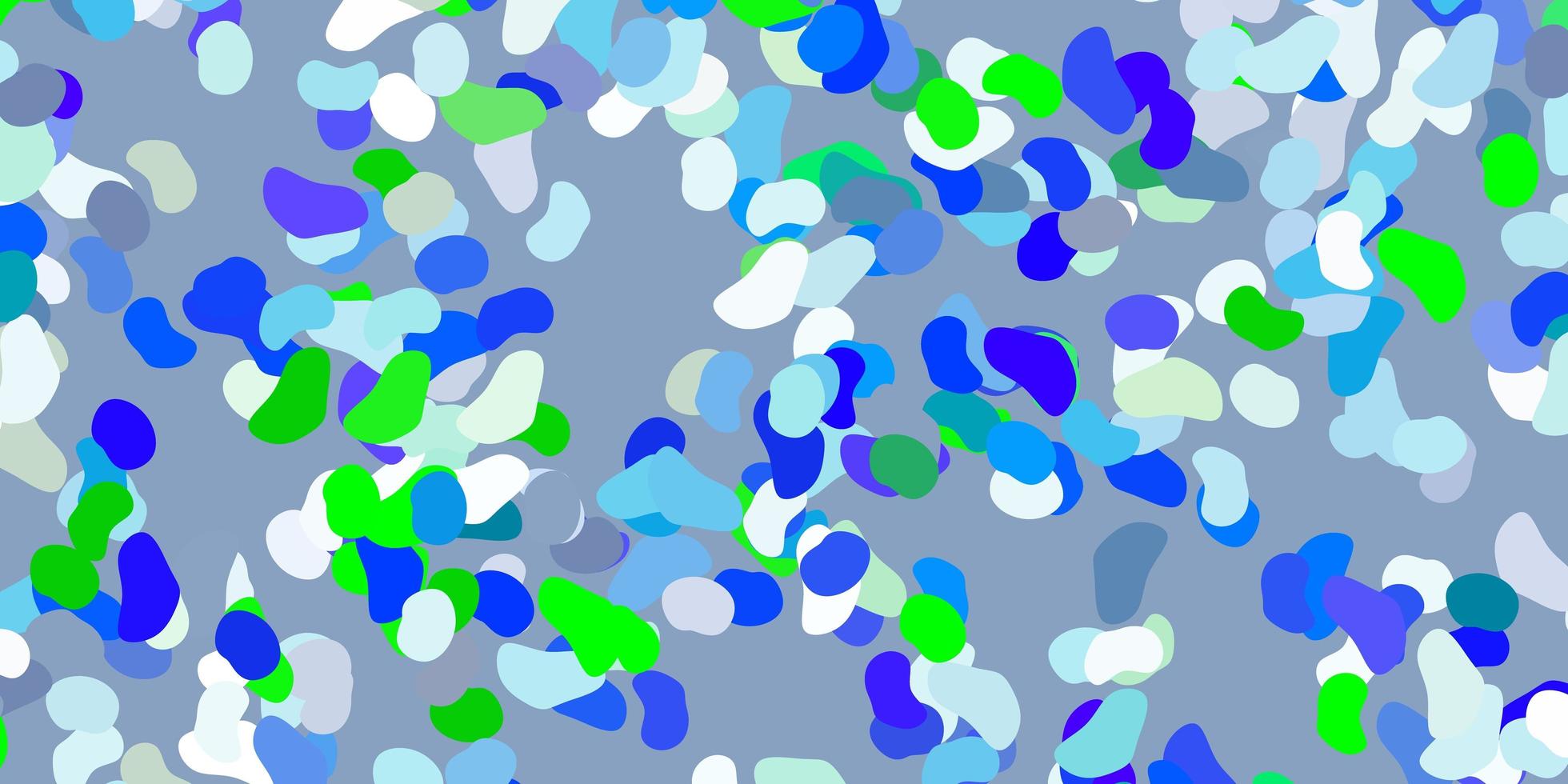 plantilla azul claro, verde con formas abstractas. vector