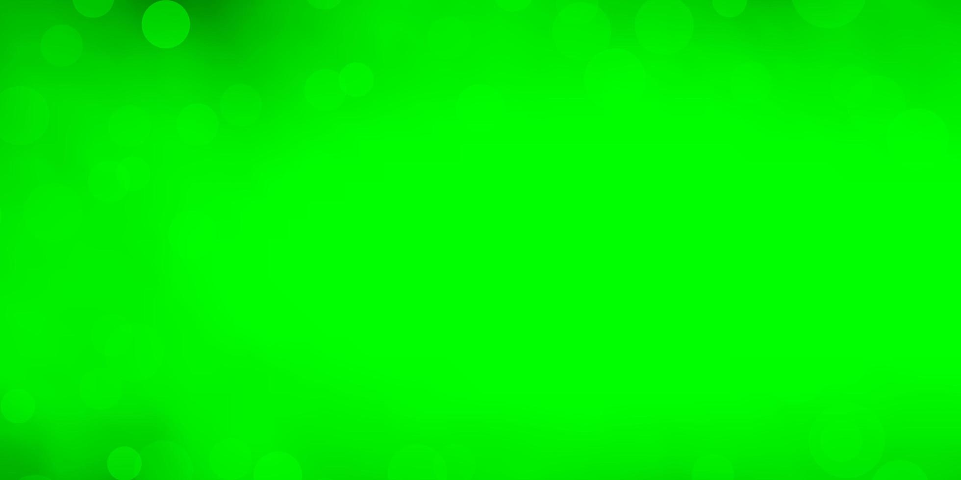 Light Green background with circles. vector