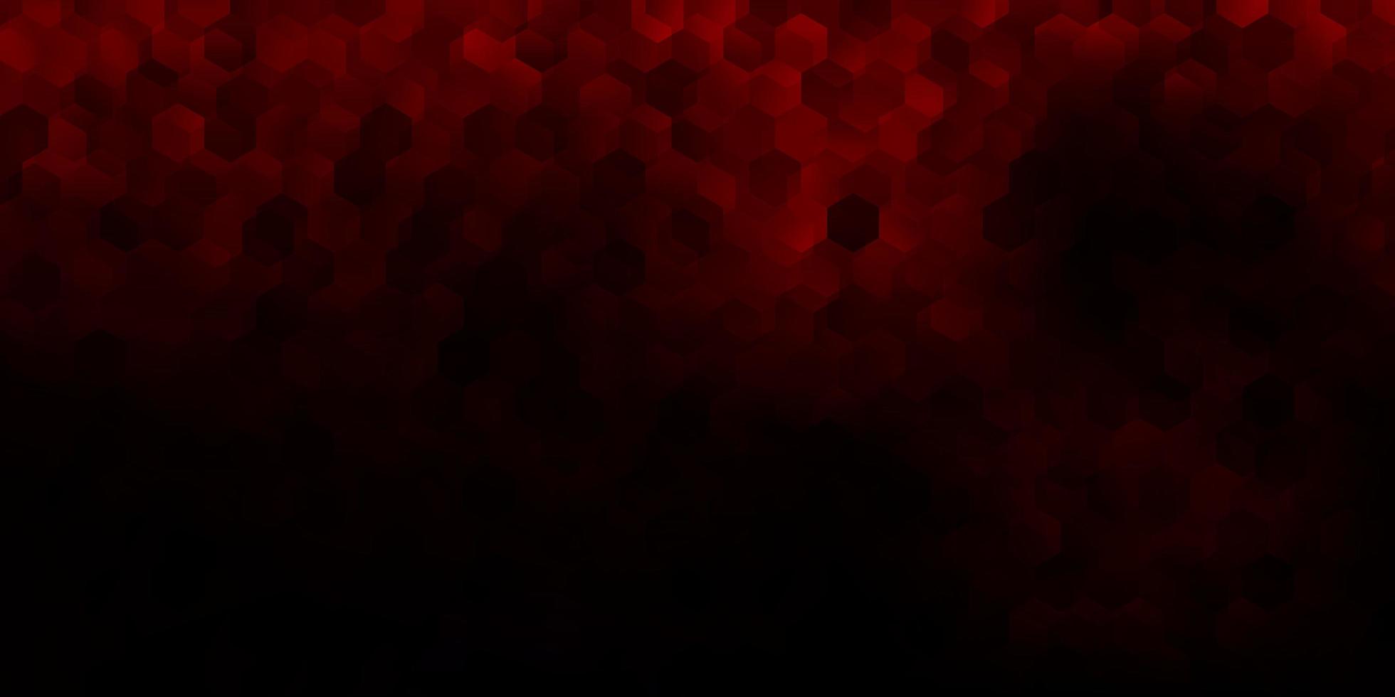 Dark red pattern with hexagons. vector