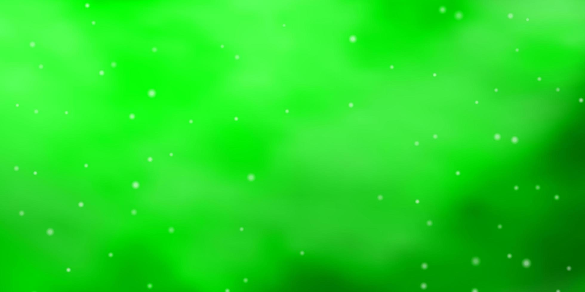 Light Green template with neon stars. vector