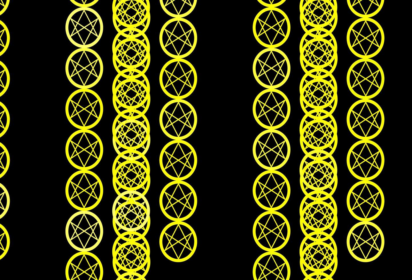 plantilla de color amarillo oscuro con signos esotéricos. vector