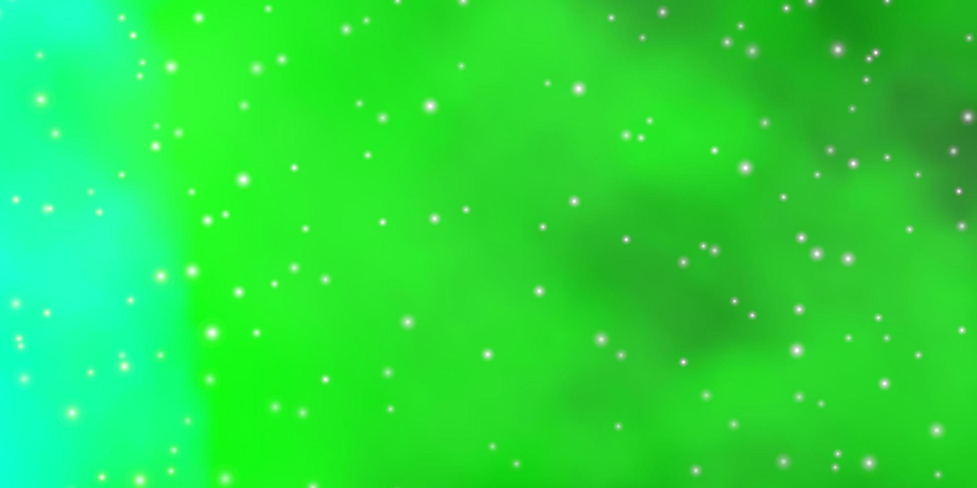 Light Green template with neon stars. vector