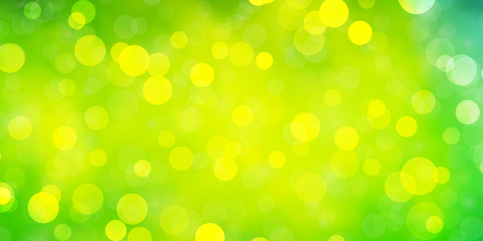 Light Green background with circles. vector