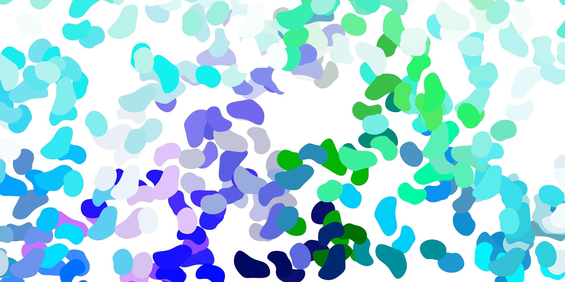 Light blue, green template with abstract forms. vector