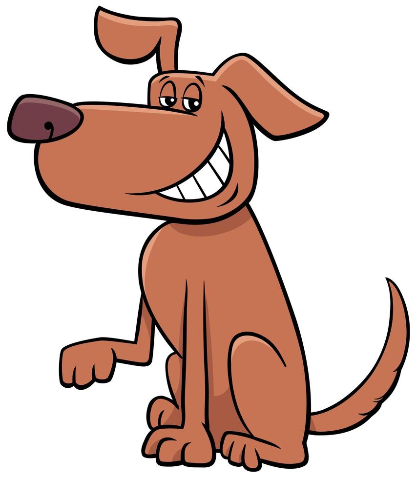 Cartoon funny dog pet animal character vector