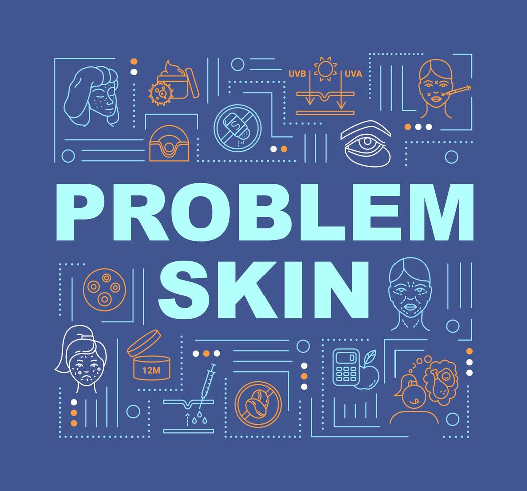 Problem skin word concepts banner. vector