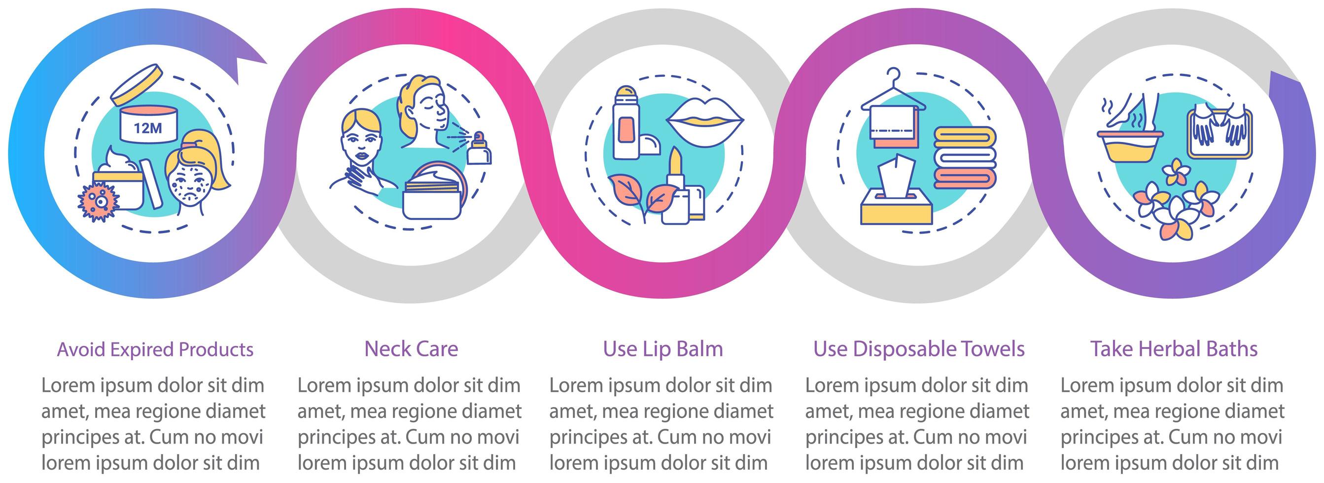 Skincare infographic template. vector