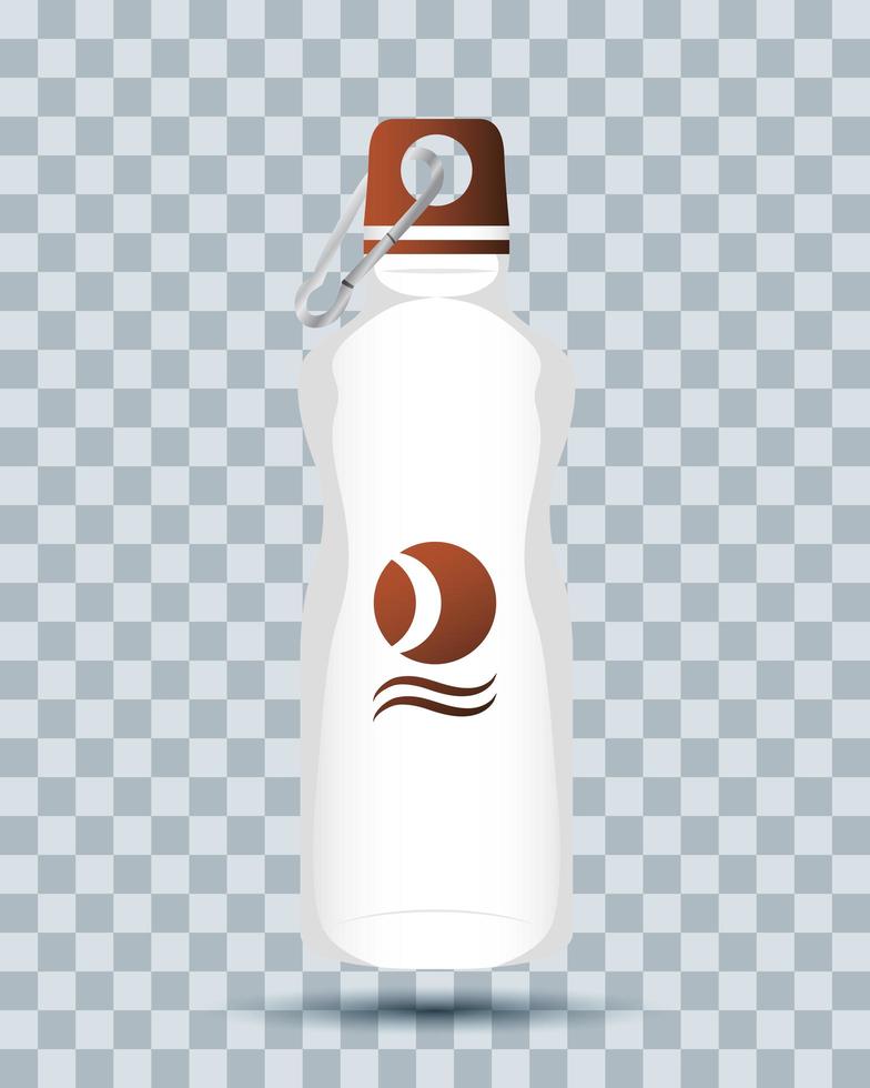 Water bottle branding mock-up icon vector