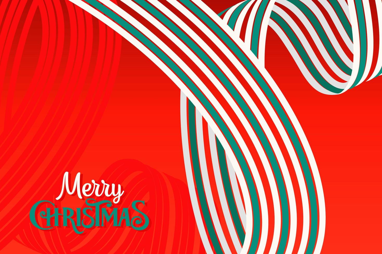 Christmas and New Year red background vector