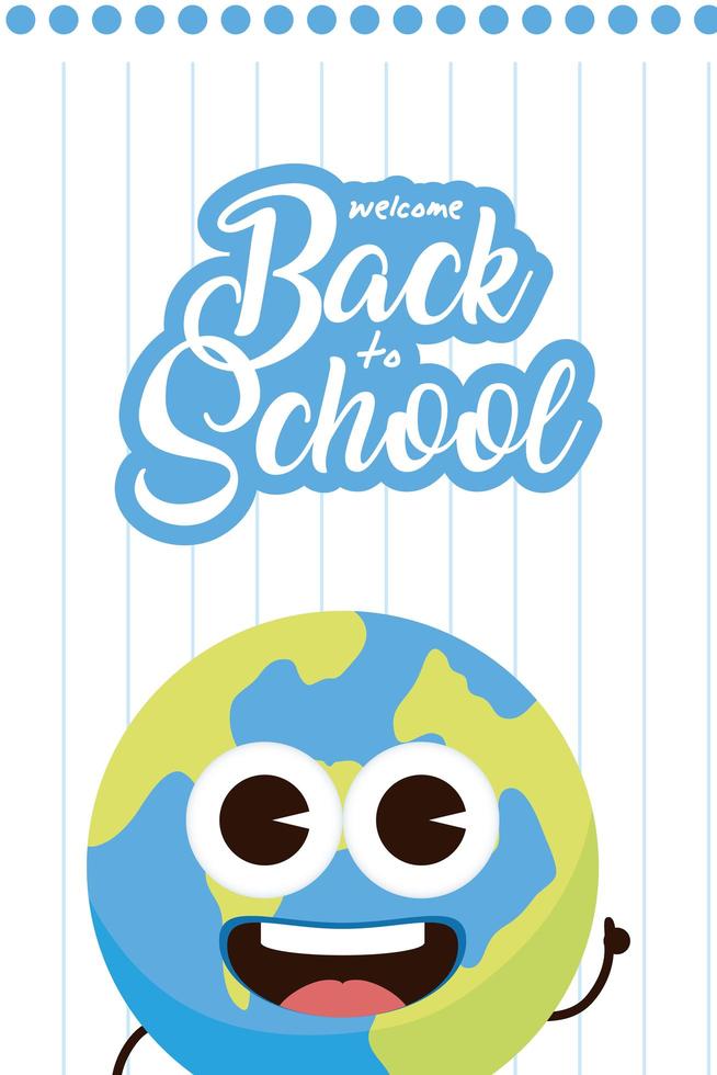 Kawaii school supplies characters for back to school vector