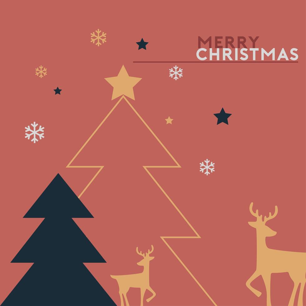 Merry Christmas and Happy New Year background vector