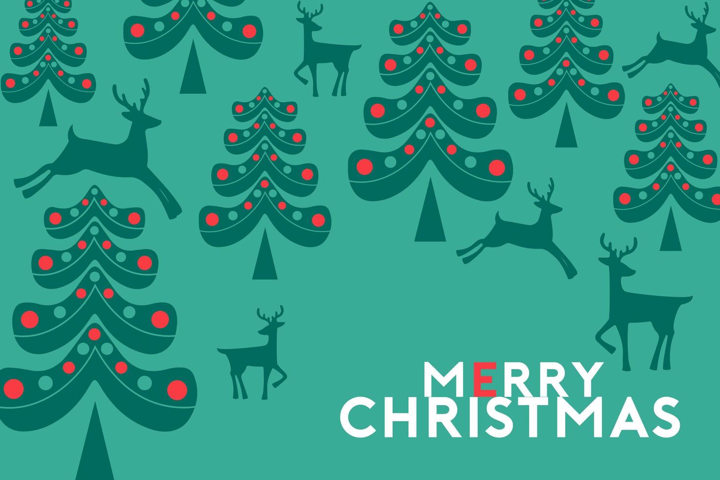 Merry Christmas and pine tree web template vector