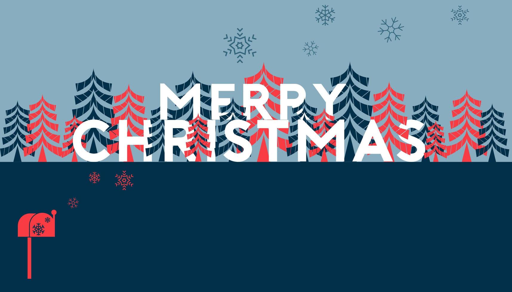 Merry Christmas and pine tree web template vector