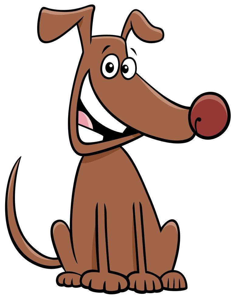 Cartoon sitting dog pet animal character vector