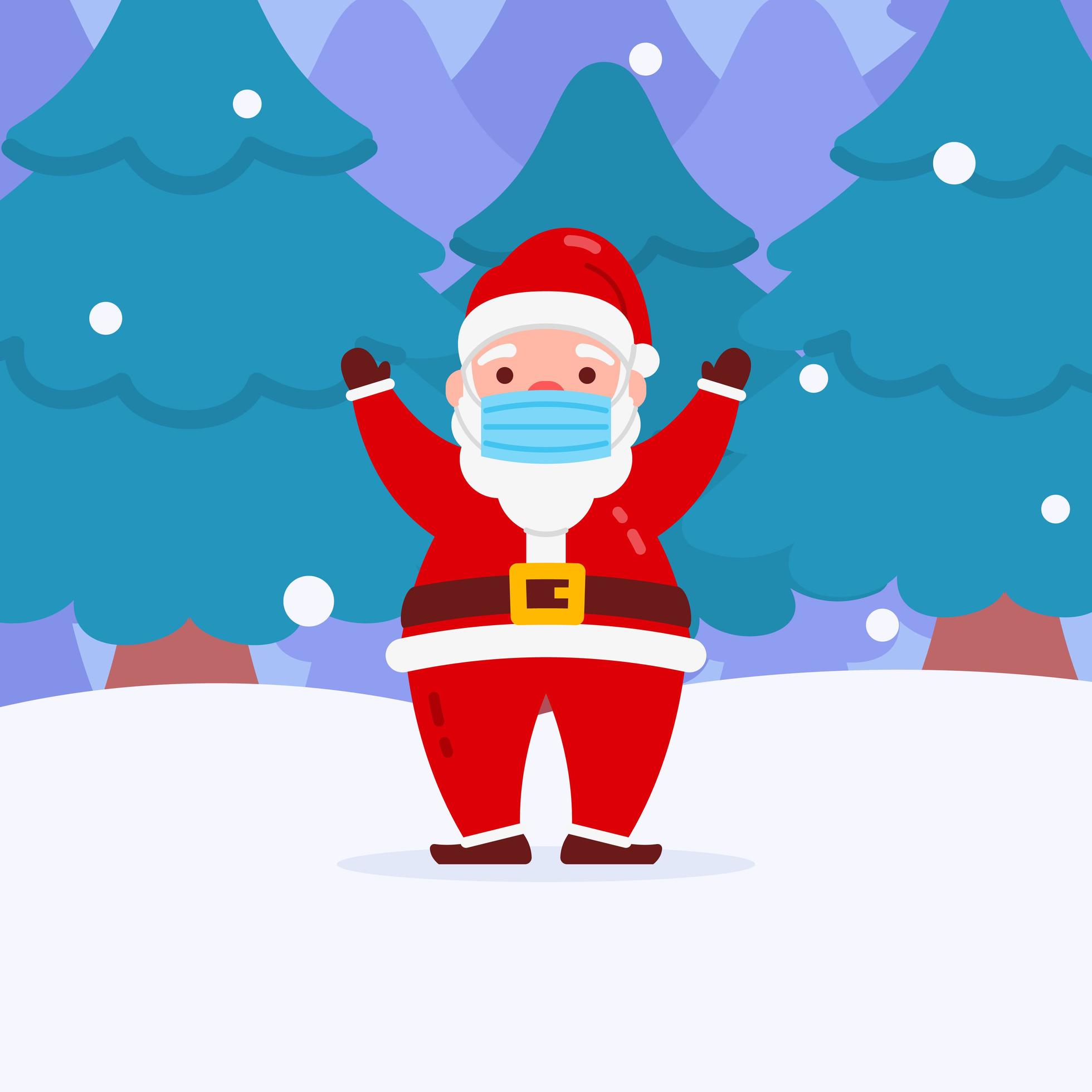 Premium vector Christmas Santa Character Wearing Face Mask 1664515 Vector Art at Vecteezy