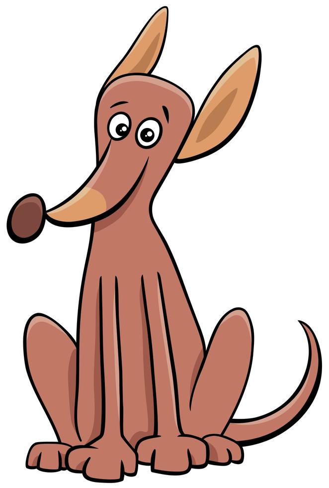 Cartoon sitting dog pet animal character vector