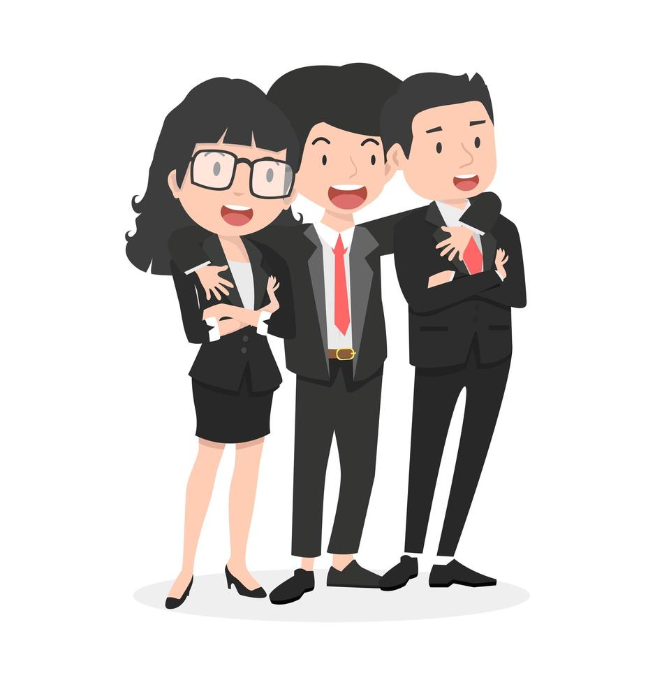 Happy Business characters friendly concept set vector