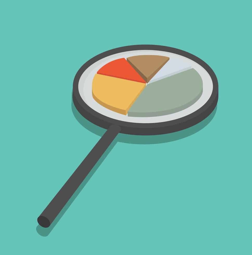 Business Analysis with Magnifying glass vector