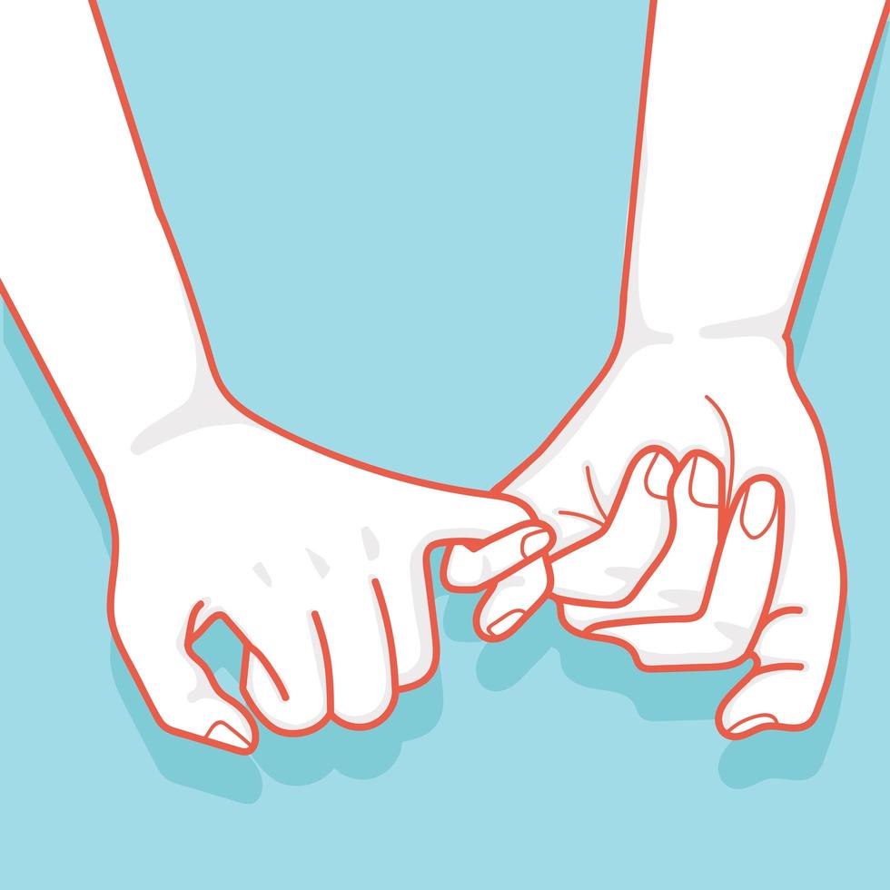 Hand Drawn to Pinky Promise vector