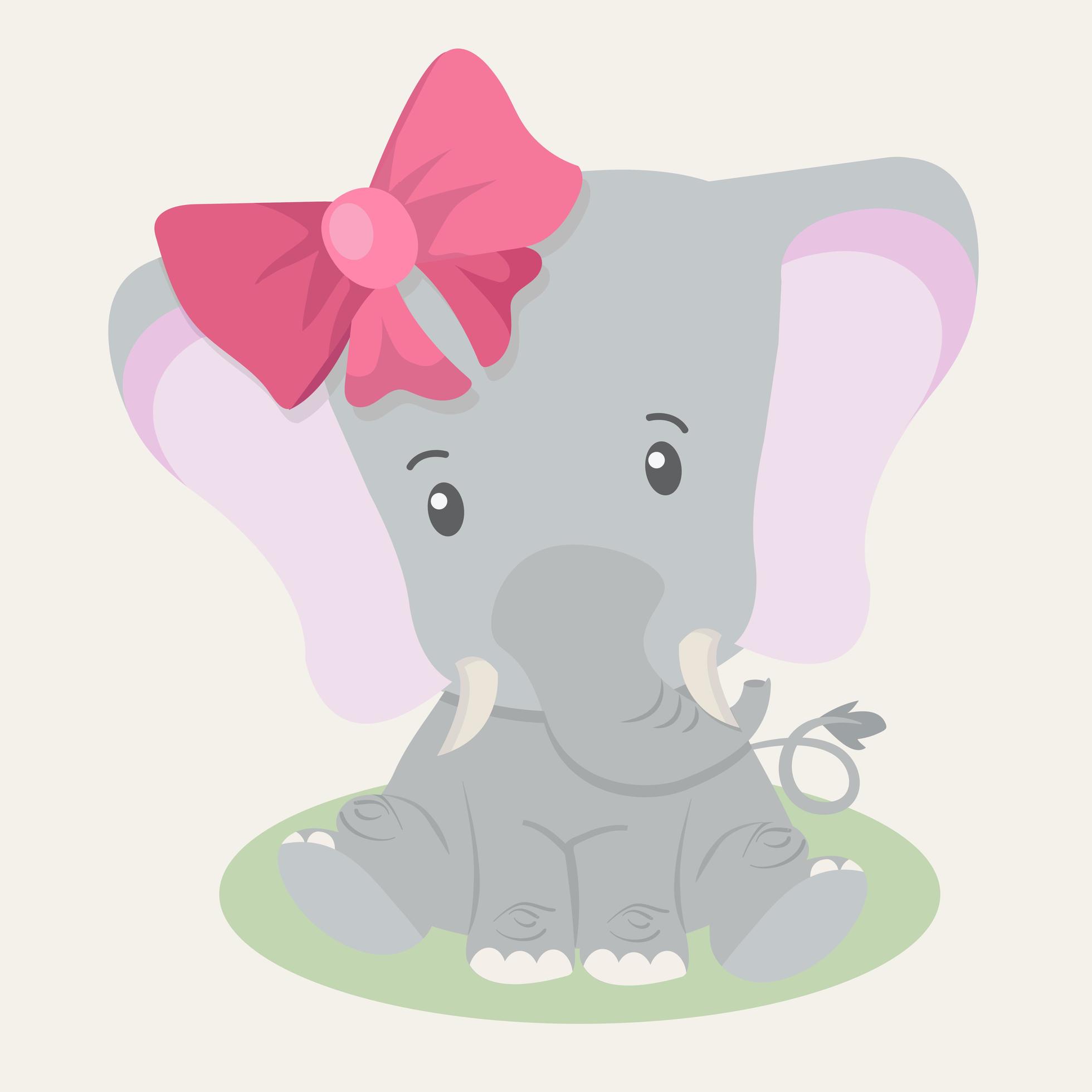 Free Free Elephant With Bow Svg 700 SVG PNG EPS DXF File