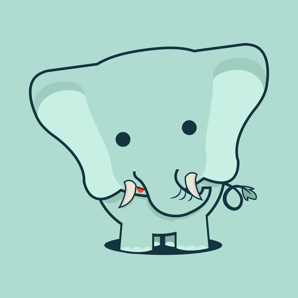 pequeño elefante bebé vector