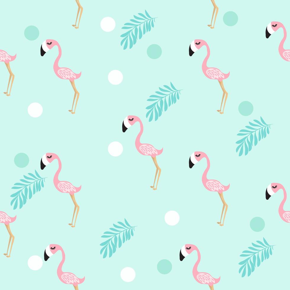 Cute Flamingo  Pattern vector