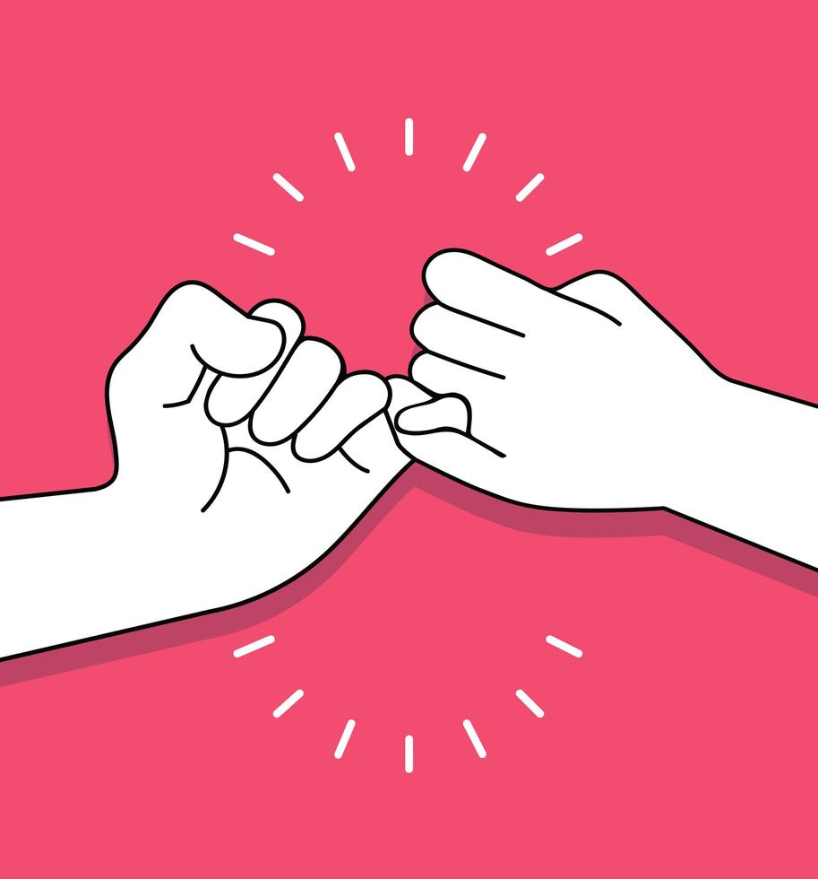 Hands Making Promise Concept vector