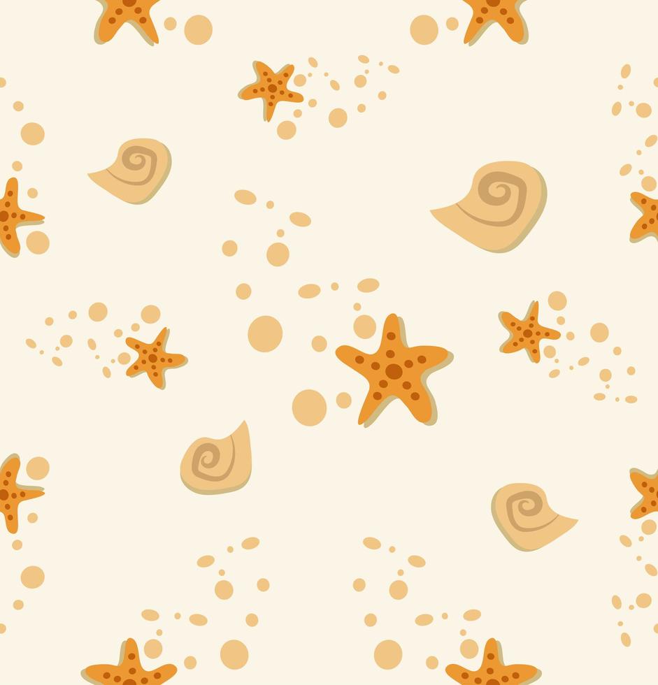 Starfish Shell Stone Pattern vector