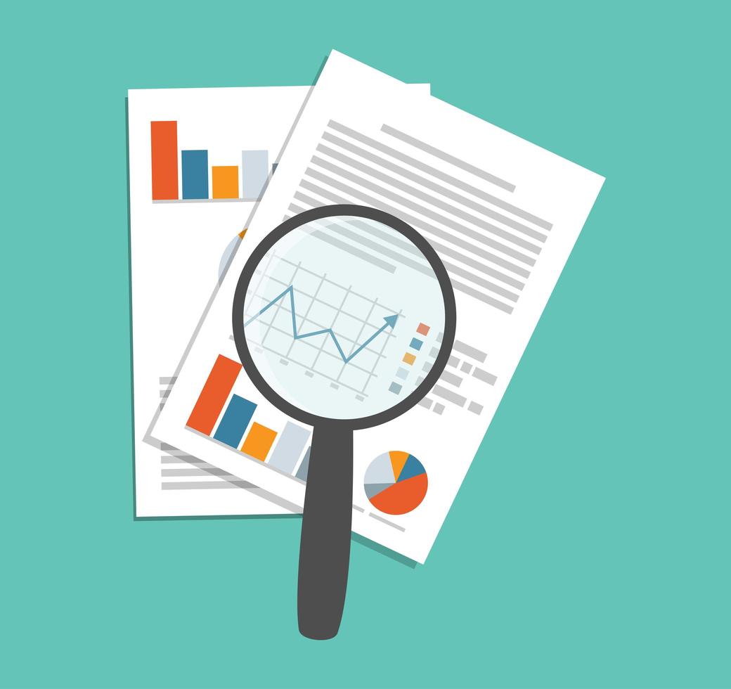 Free Stock Photo of Analysis Magnifier Represents Data Analytics And Analyse