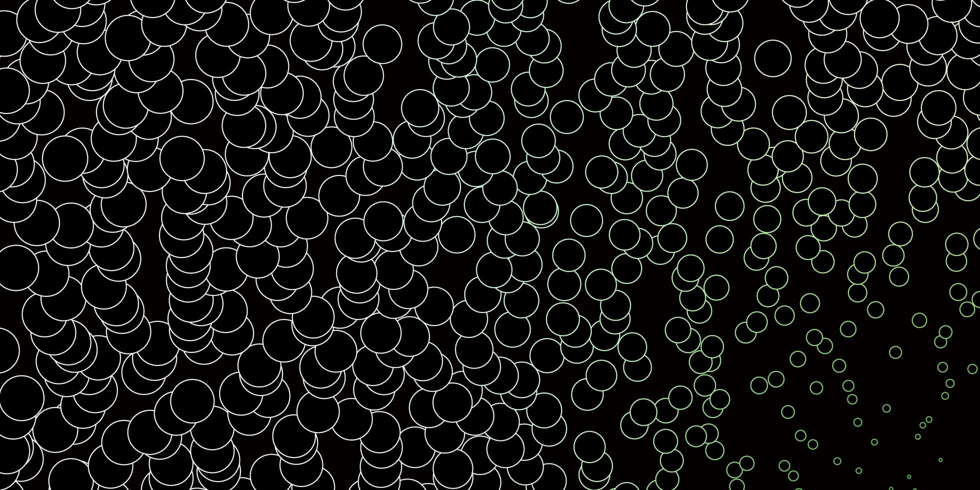 Dark Green pattern with spheres. vector