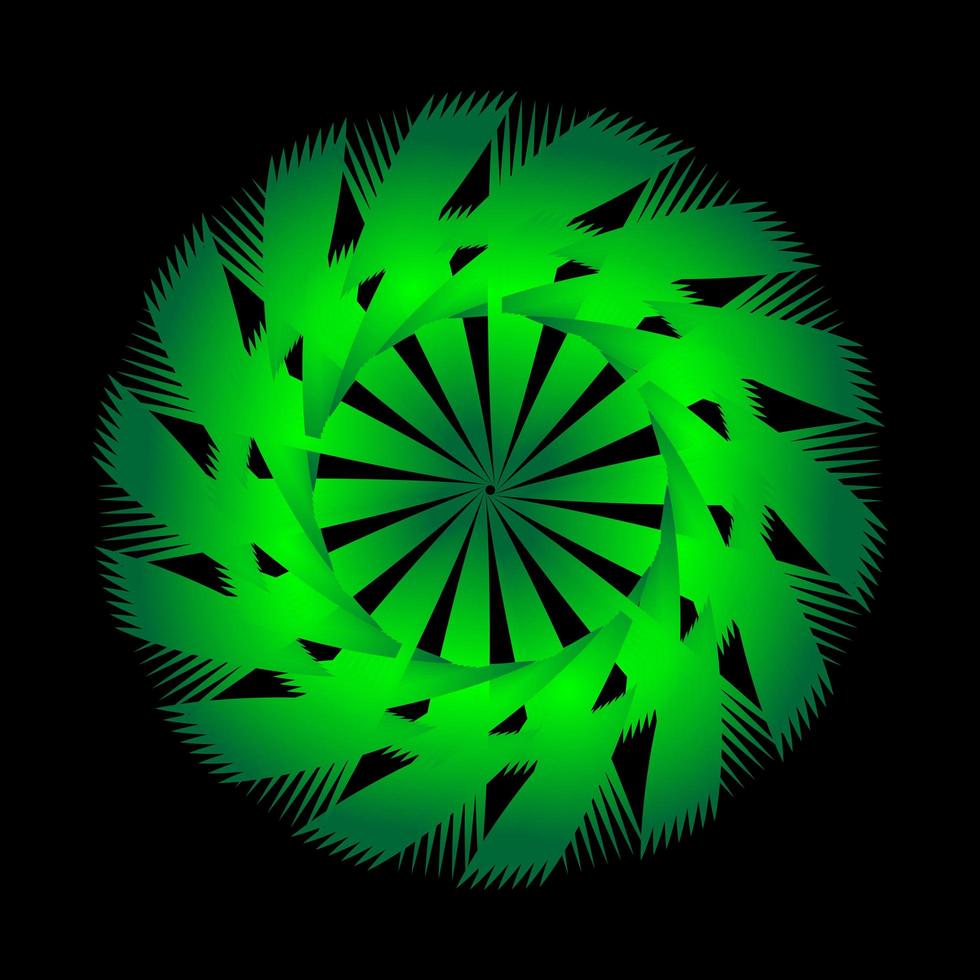 Fractal pattern in the shape of a flower vector