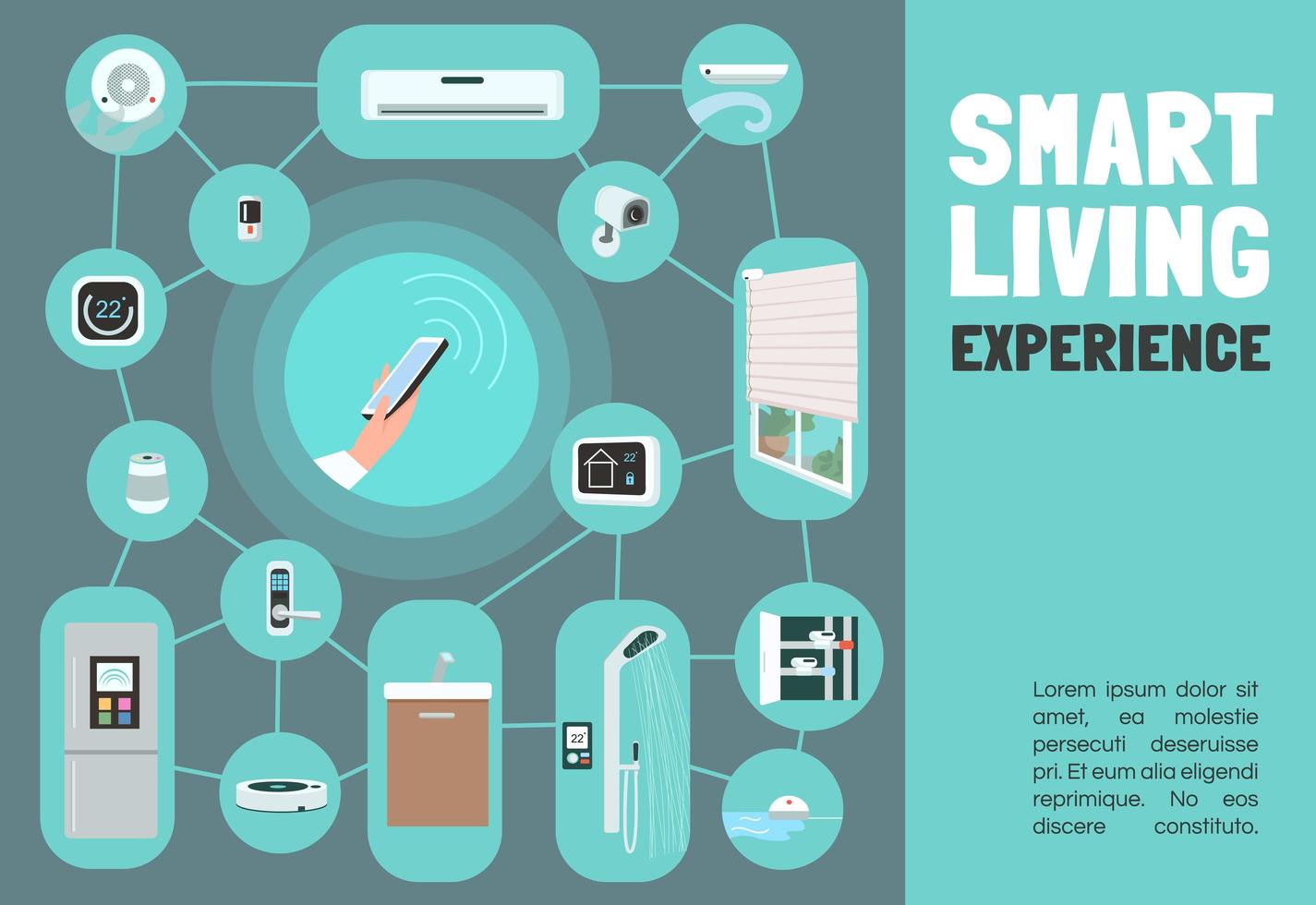 Smart living experience banner vector