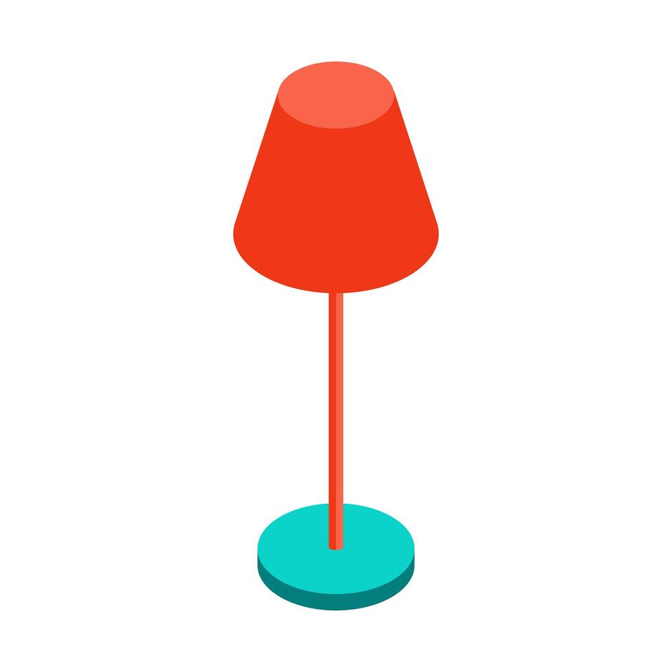 Lamp icon flat vector