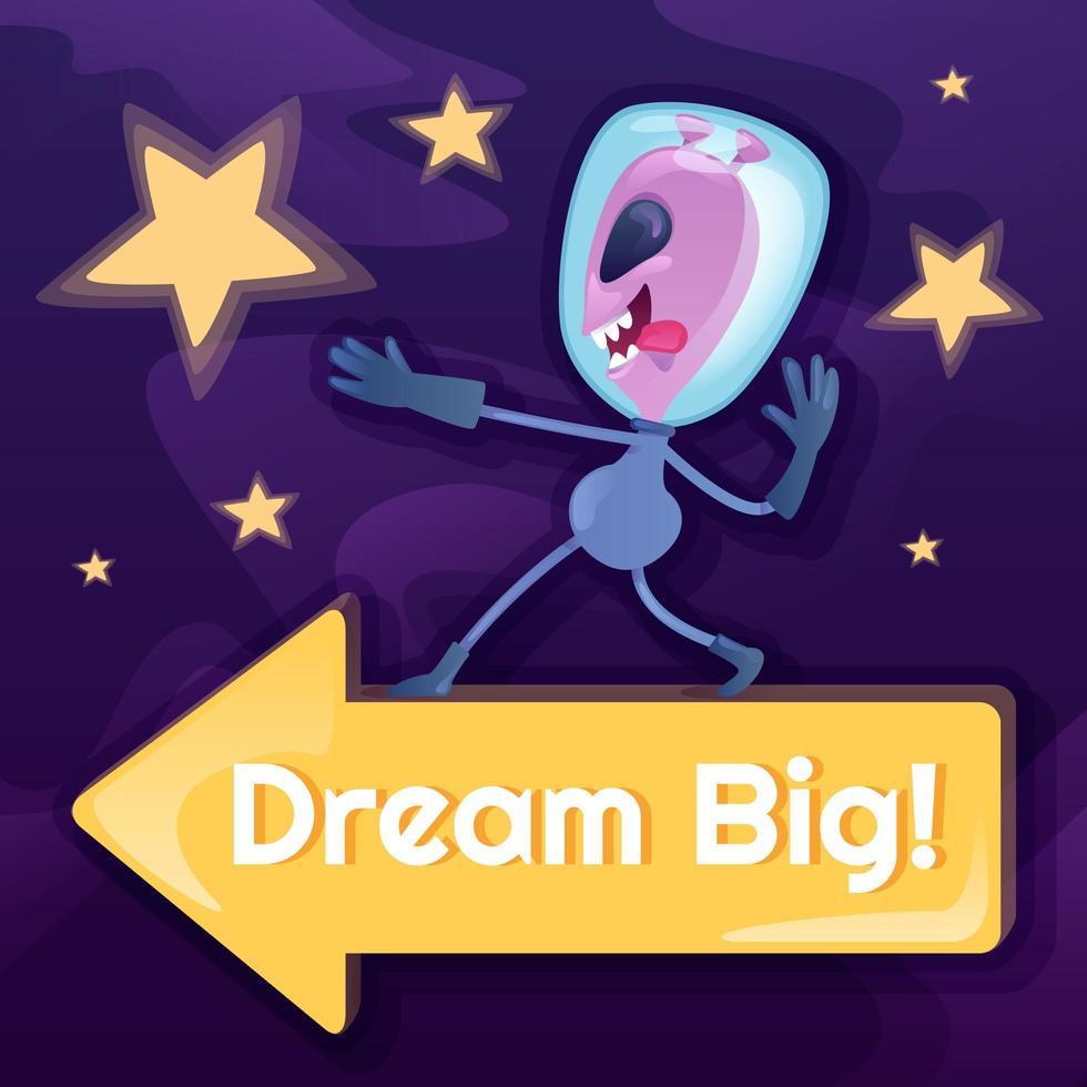 Dream big social media post vector