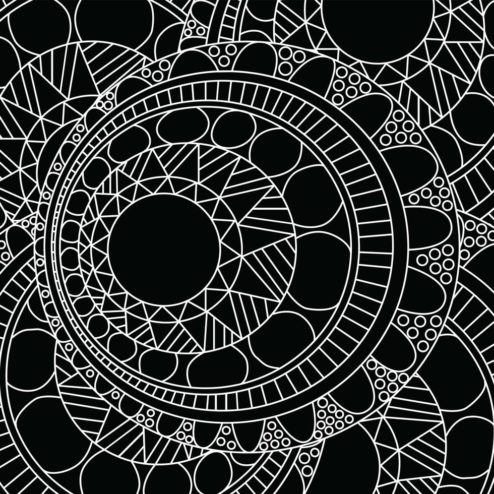 patrón de mandala zentangle vector