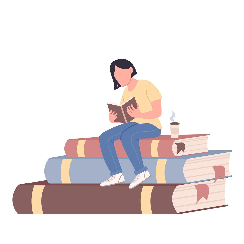 Self education by reading books vector