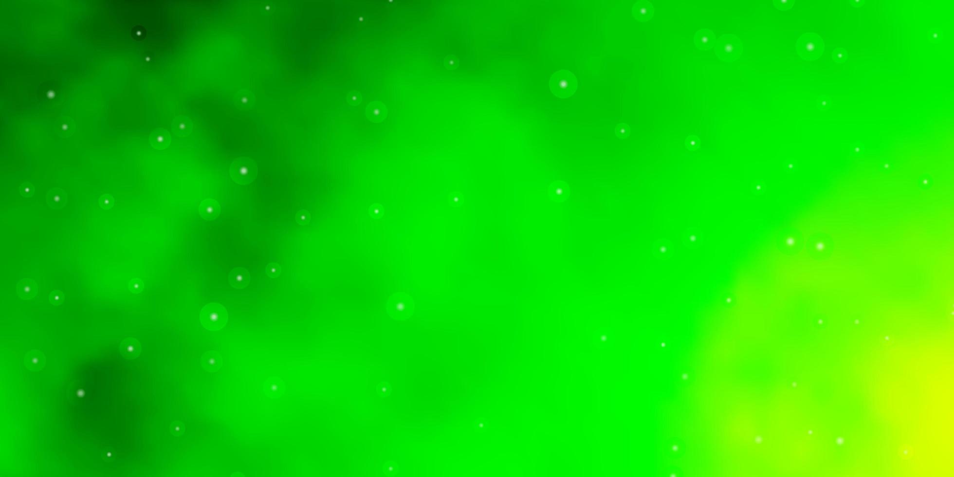 fondo verde claro con estrellas de colores. vector