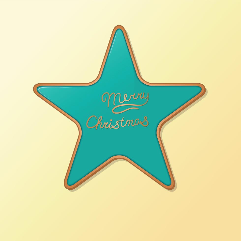 Christmas cookie card vector