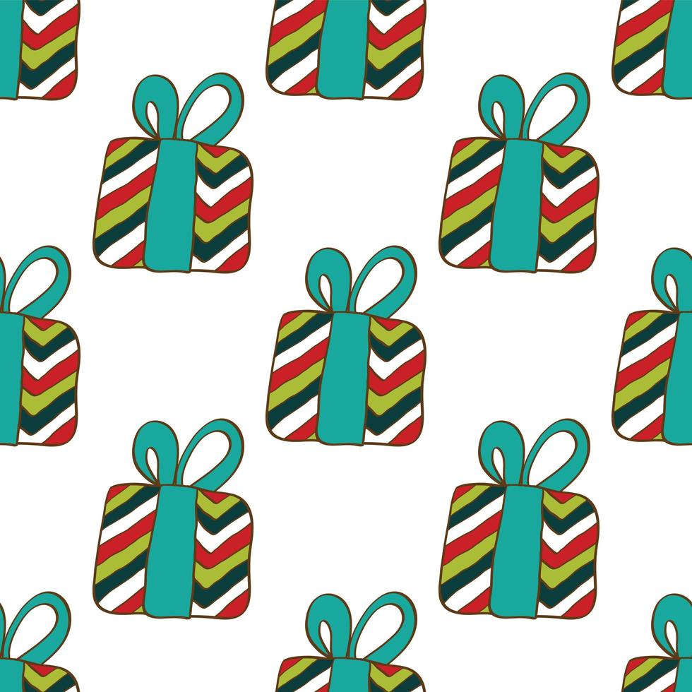 Merry christmas gifts pattern. vector