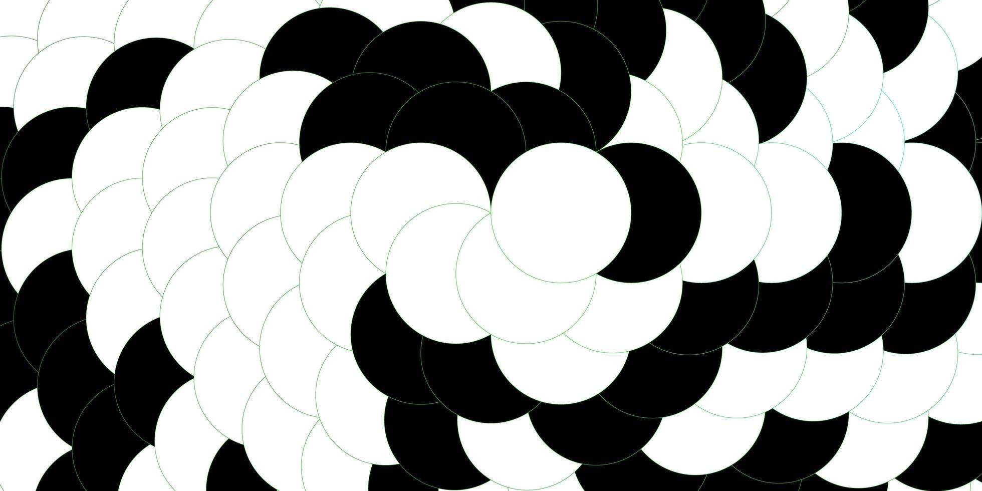Dark Green template with circles. vector